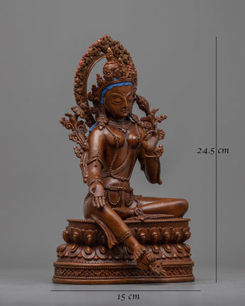 green-tara-oxidized-sculpture-for altar