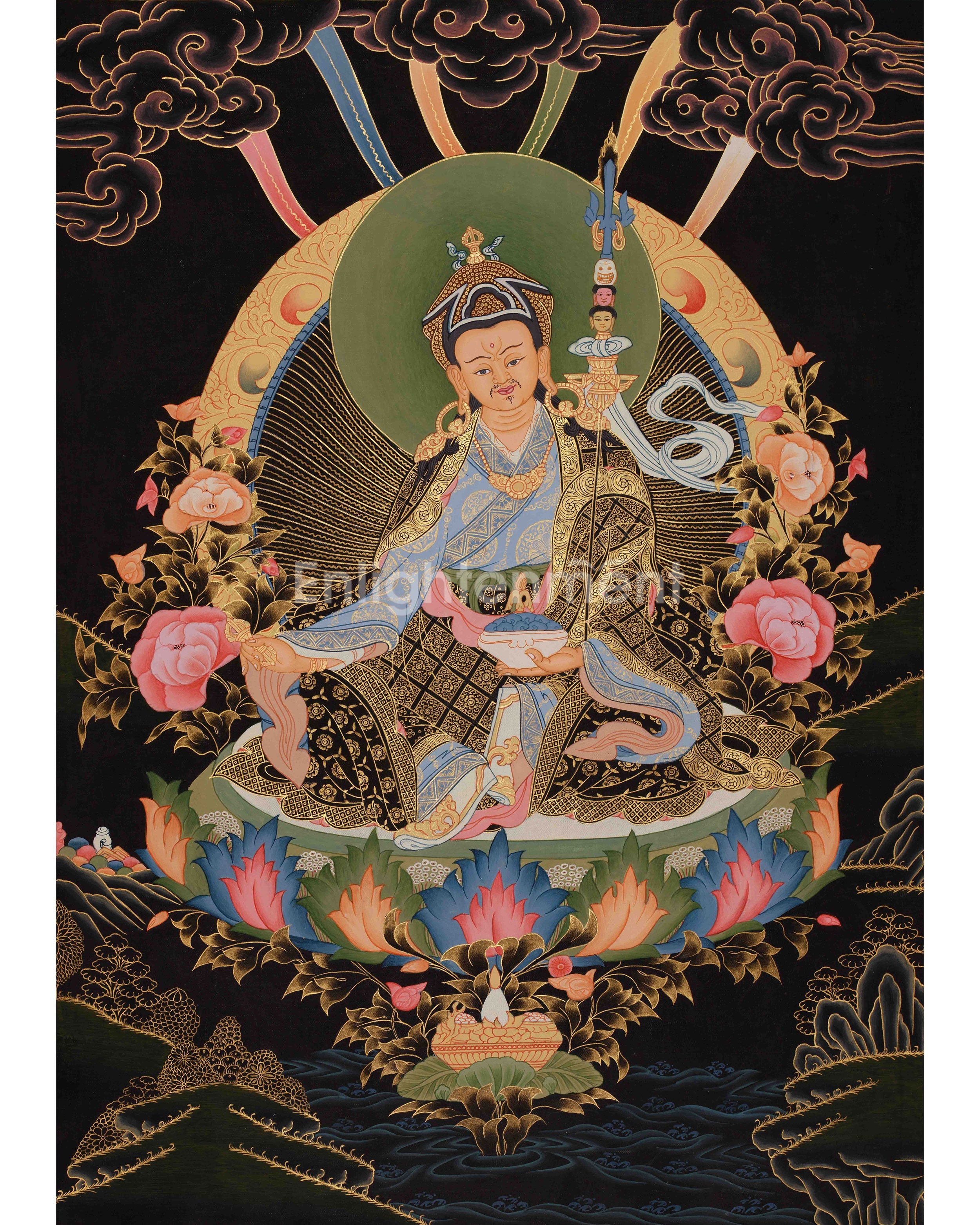 Vajrayana Buddhist Guru Rinpoche Thangka