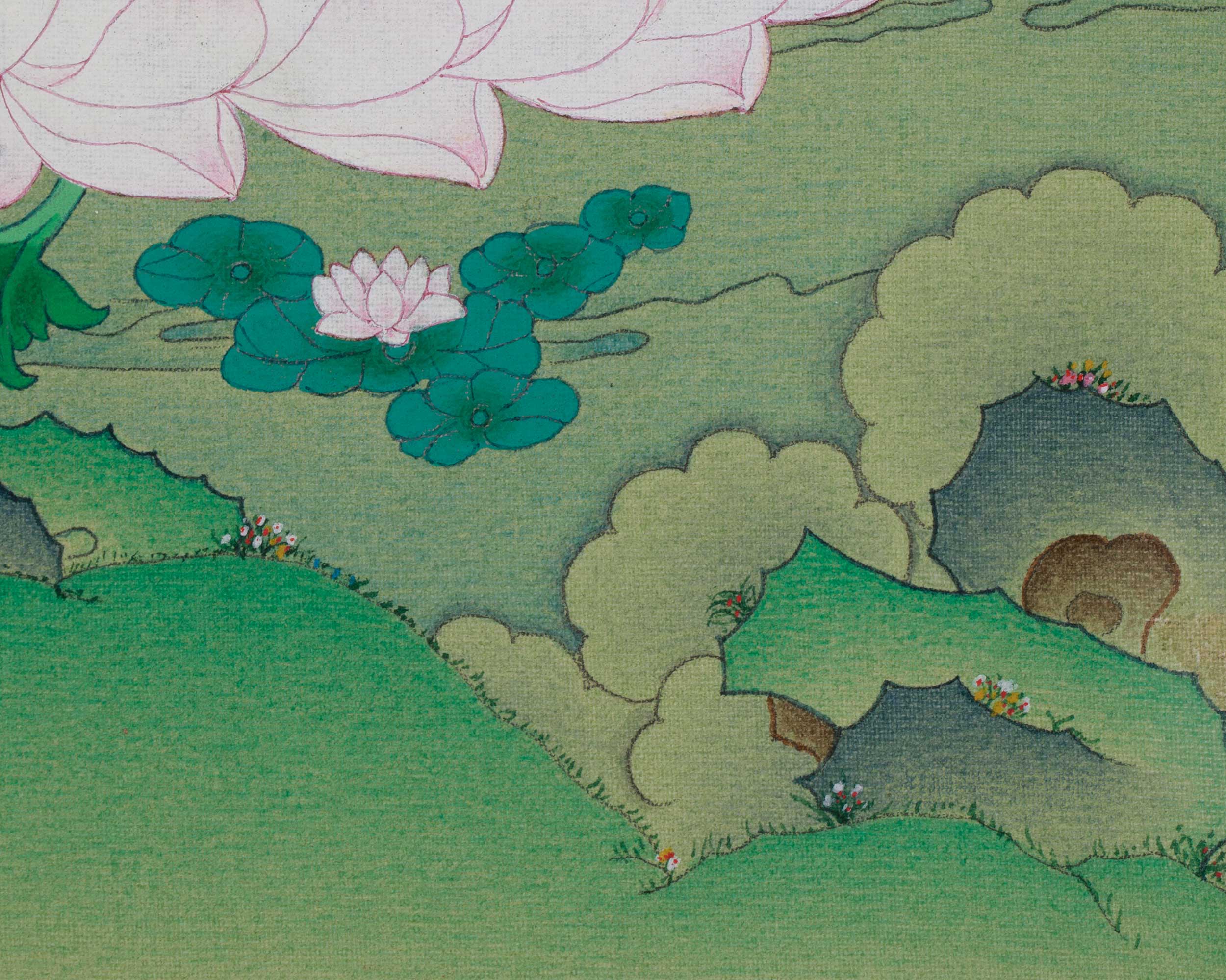 Deity of Compassion Green Tara Thangka | Divine Feminine Artwork