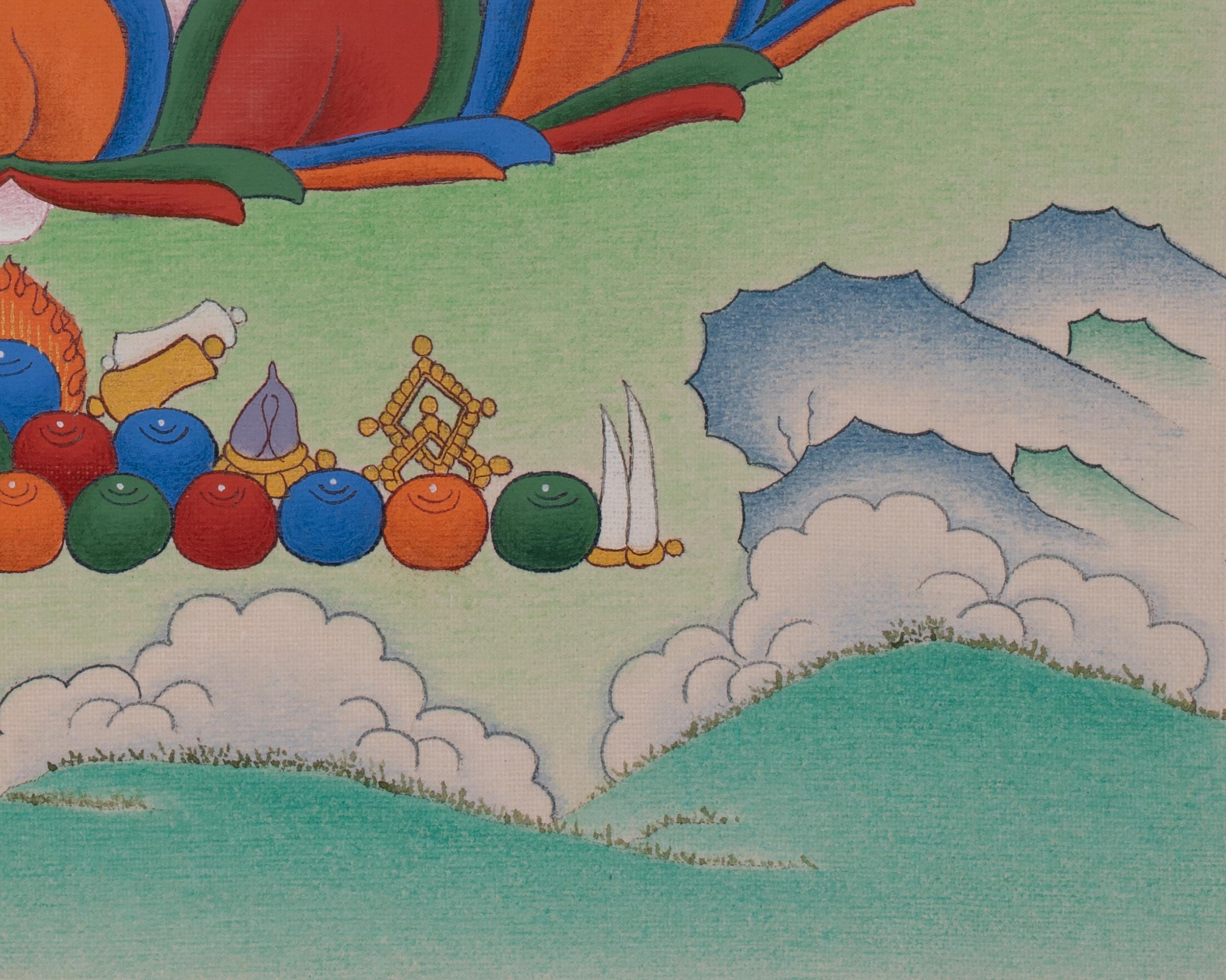 Manjushri Buddhist Art | Bodhisattva Deity | Sacred Artwork | Spiritual Gift
