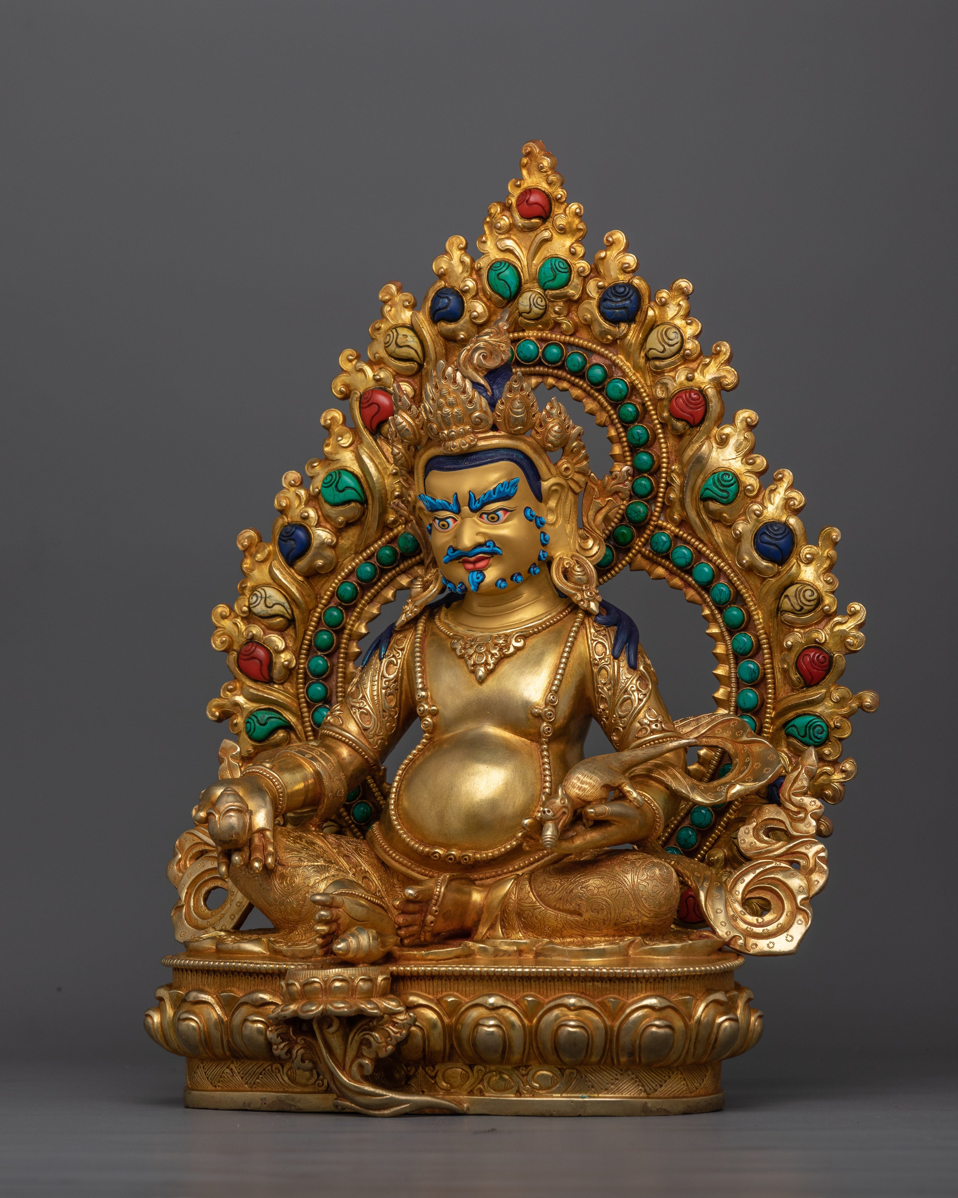 Dzambhala Wealth Buddha | Tibetan Prosperity Deity Statue