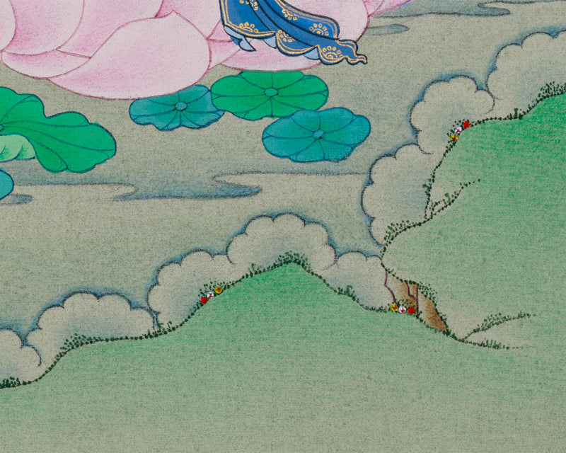 Manjushri, Wisdom Bodhisattva Thangka