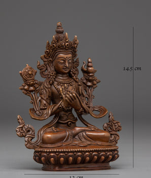 Oxidized Statue of Maitreya Buddha