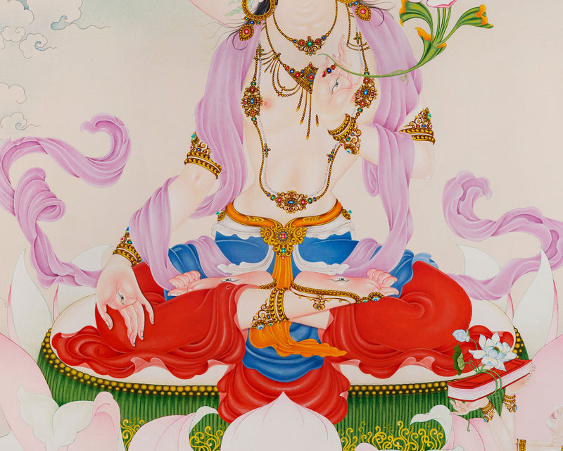 Karma Gardi Masterpiece, Goddess White Tara Thangka