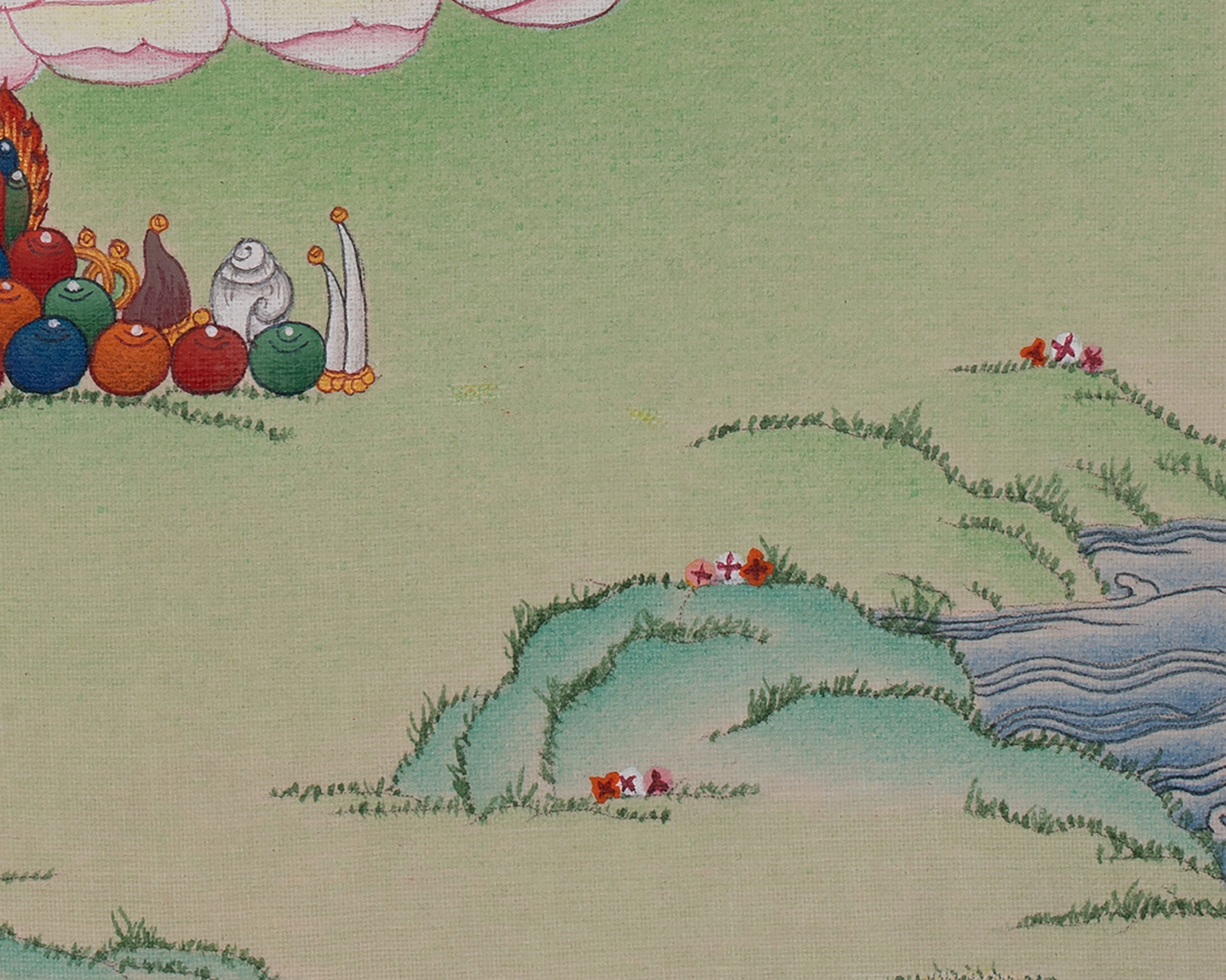 Hand Painted Chenrezig Thangka | Sacred Tibetan Artwork of Compassion and Wisdom