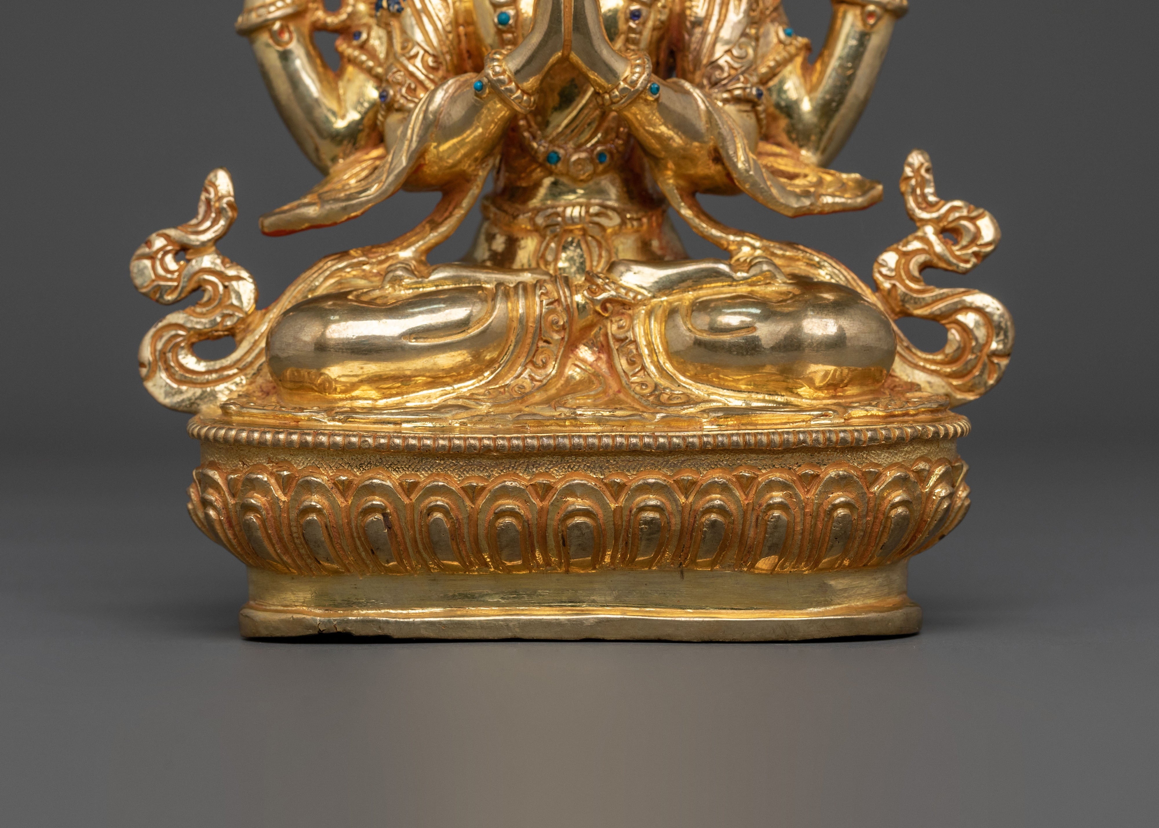 Chenrezig Statue for Divine Compassion | Tibetan Spiritual Art