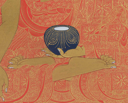 The Historical Buddha Shakyamuni | A Gold Thangka of Timeless Wisdom