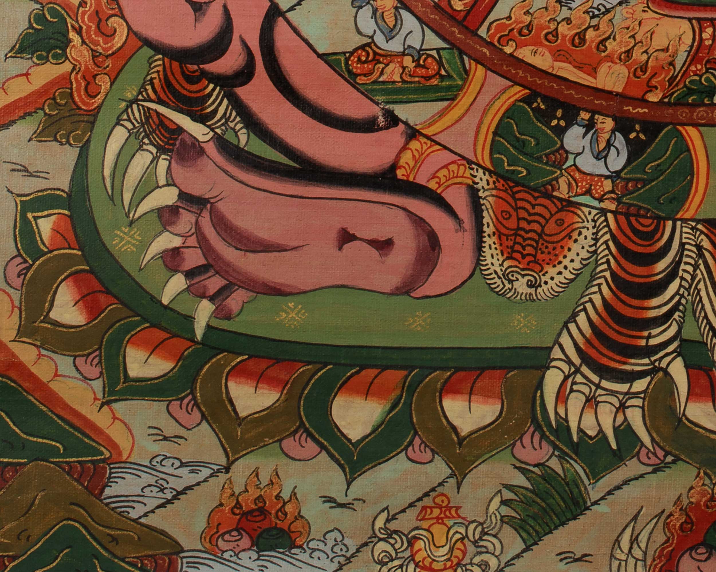 Tibetan Bhavachakra Art | Buddhist Wheel of Life Thangka | Teaching on Samsara