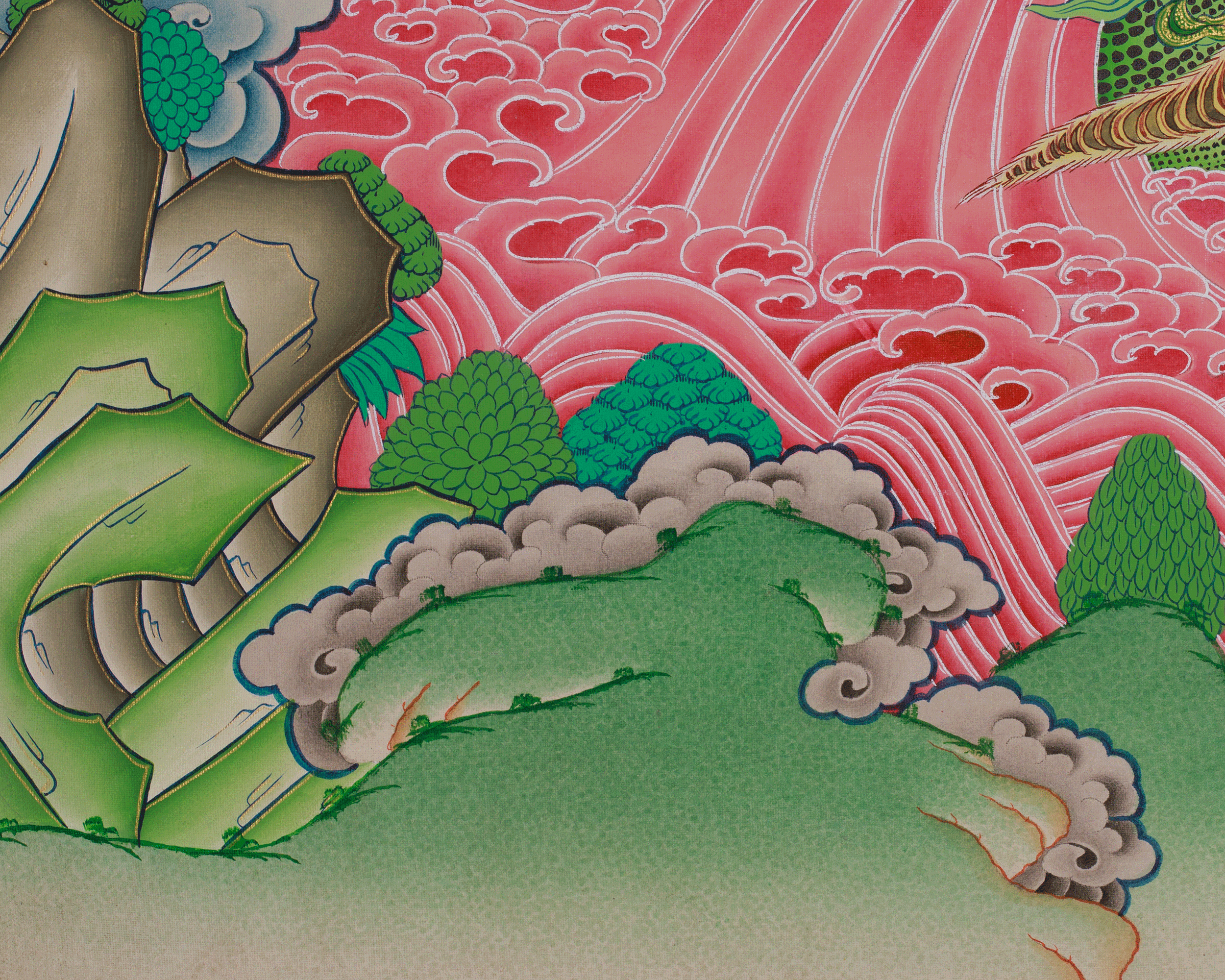 Sacred Rahula Thangka | Removing Obstacles and Negative Forces