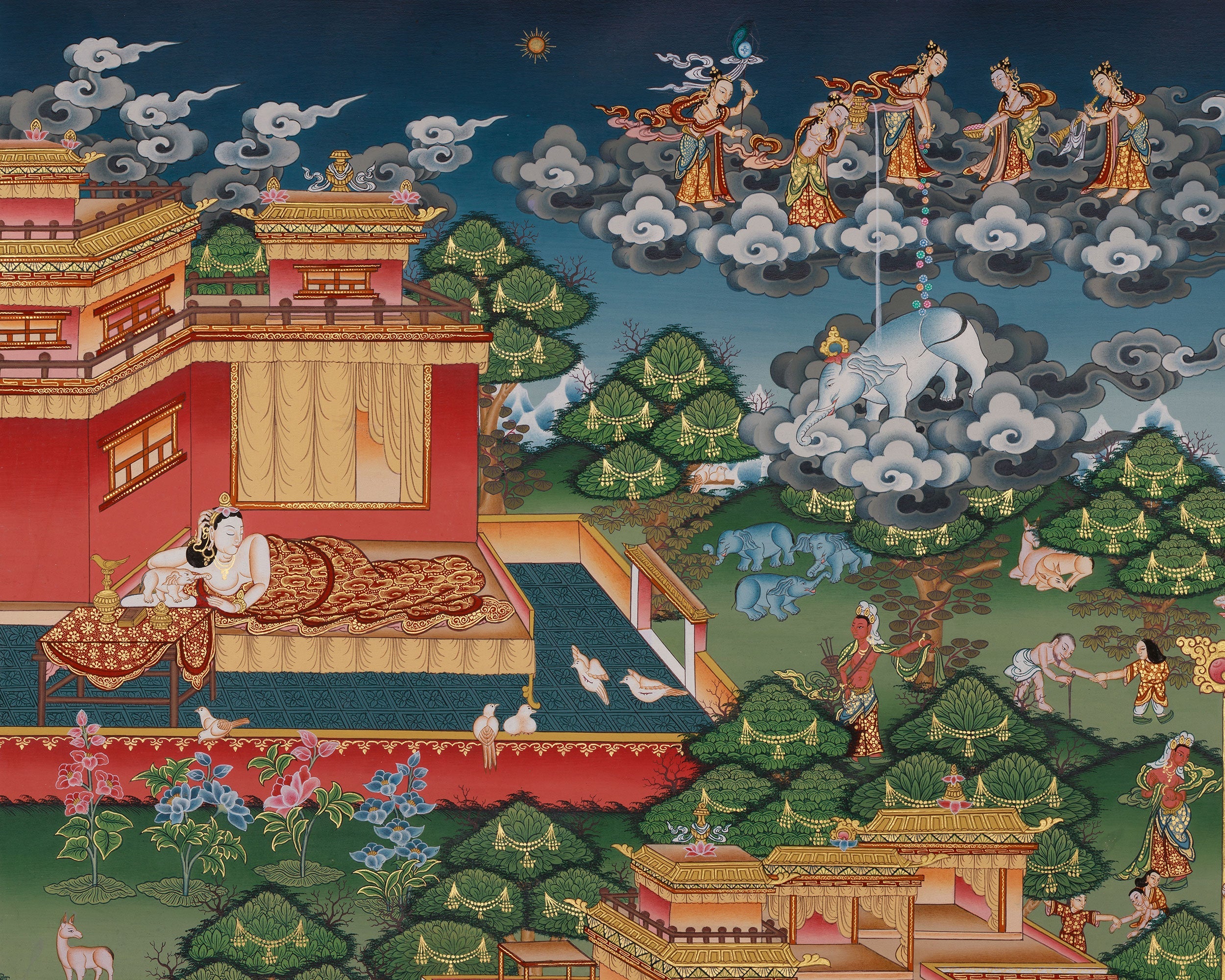 Buddha Life Story Canvas Print | Buddha's Journey to Enlightenment