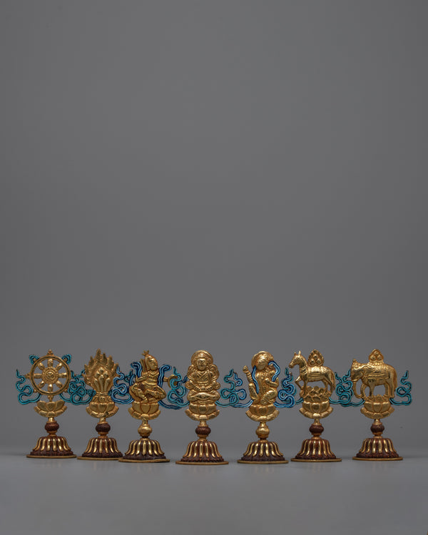 The Set of Seven Royal Treasures Auspicious Symbols