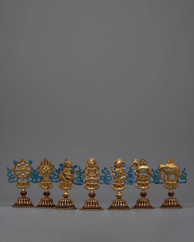 The Set of Seven Royal Treasures Auspicious Symbols