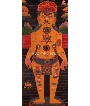 7 Chakra Kundalini Healing Chakra System Thangka