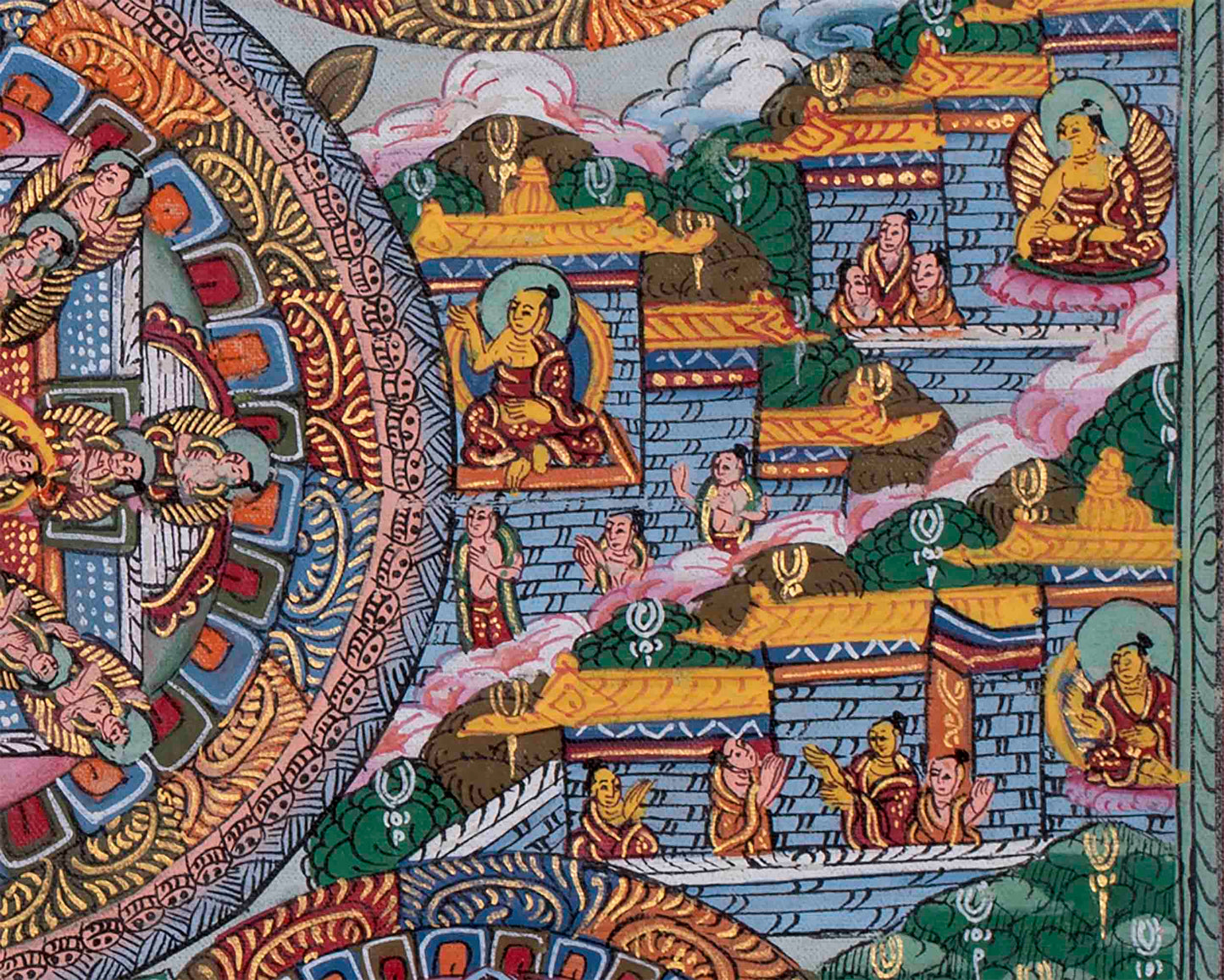 Buddha Mandala Thangka | Tibetan Wall Decoration Painting |