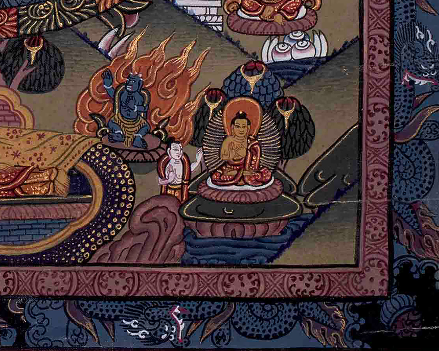 Vintage Buddha Mandala Thangka | Spiritual Gifts