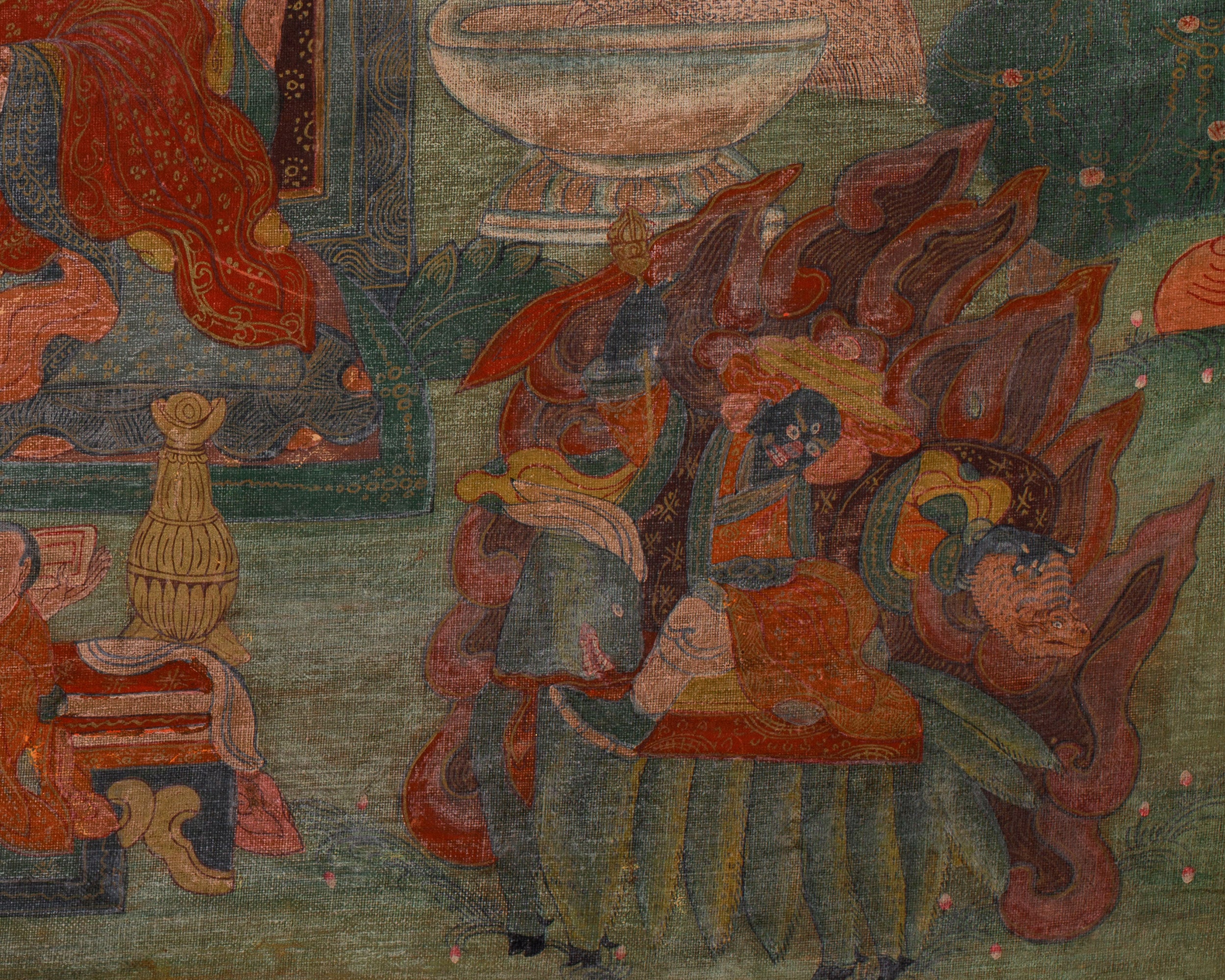 Historic Tibetan Buddhist Masters Artwork | Vintage Collectible