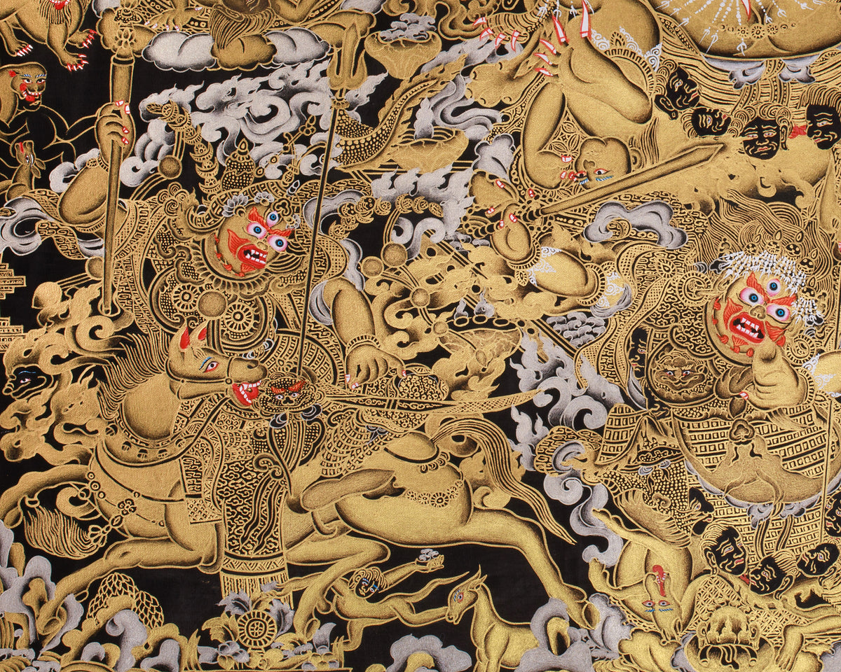 Golden Fury, Wrathful Mahakala Protector | Guardian of Spiritual Enlightenment