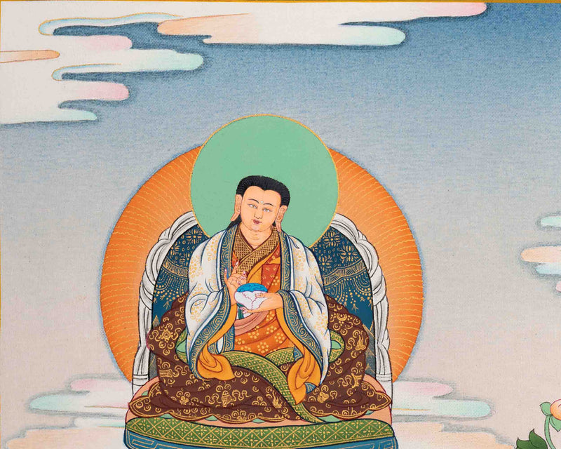 Hand-Painted Sakya Master Thangka Art | Journey to Enlightenment | Thangka Art for Positive Energy