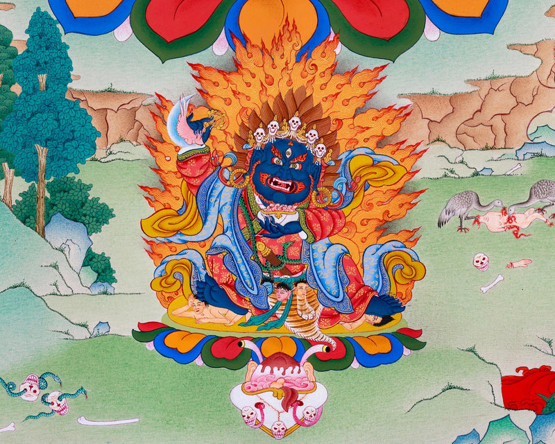 Dorje Phagmo with Four Dakini Thangka | Karma Kagyu Tradition | Exclusive Tibetan Painting