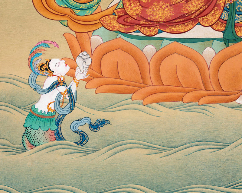 Manjushri Thangka To Elevate Your Sacred Space | Bodhisattva Artwork for Home Decor