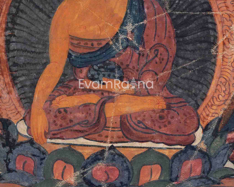 Vintage Shakyamuni Buddha Thangka | Thangka Hand Painted