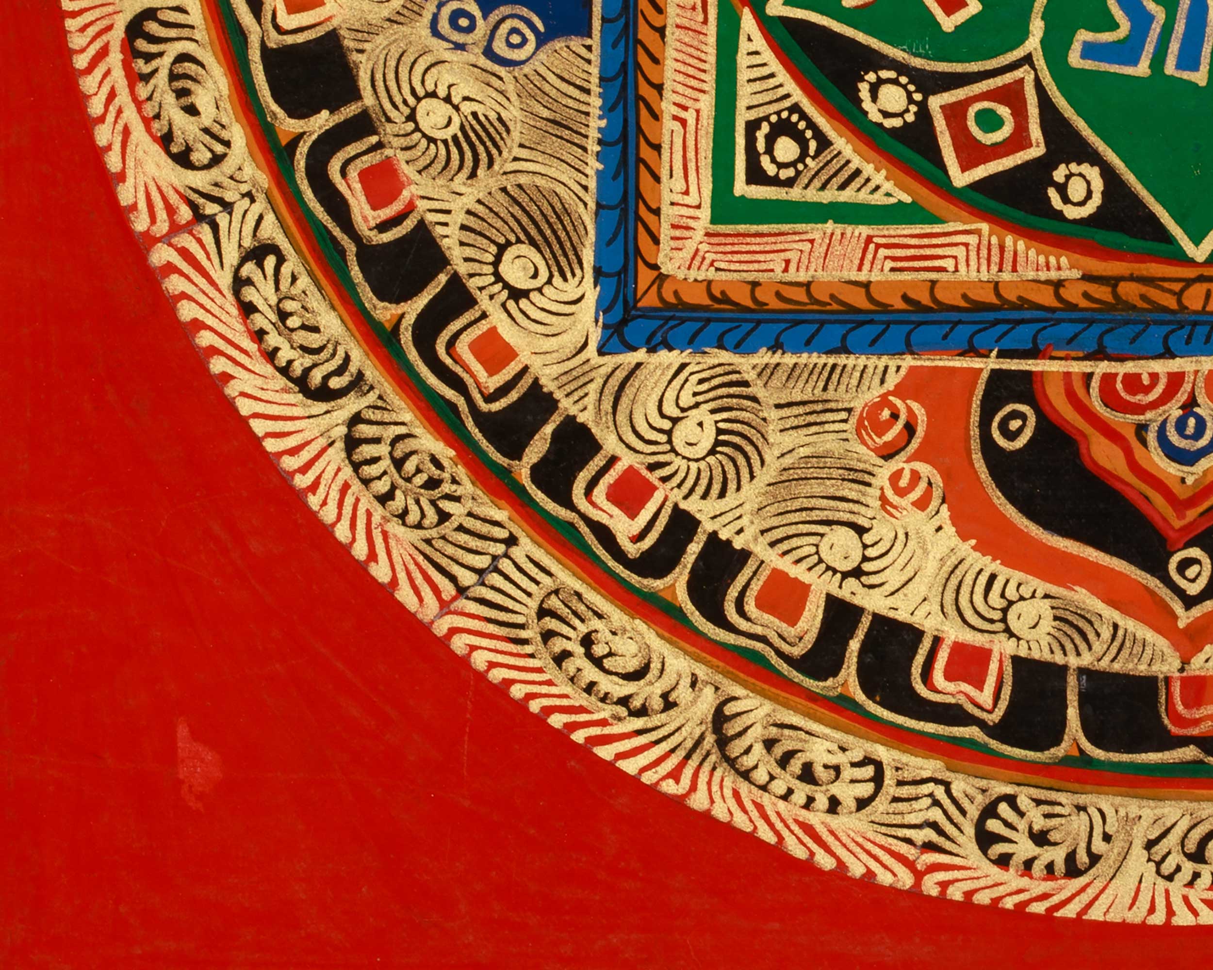 Tibetan Om Mantra Mandala | Himalayan Spiritual Visualization Painting
