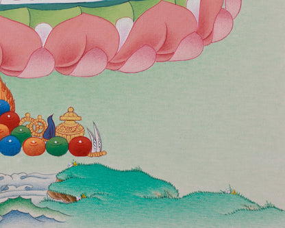 Beautiful Yeshe Tsogyel Thangka | Consort of Guru Padmasambhava