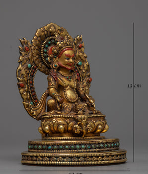 Dzambhala Jewels Statue | 24K Gold-Gilded Symbol of Prosperity
