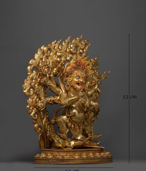 Six-Arms Mahakala Statue | Handcrafted Symbol of Protection