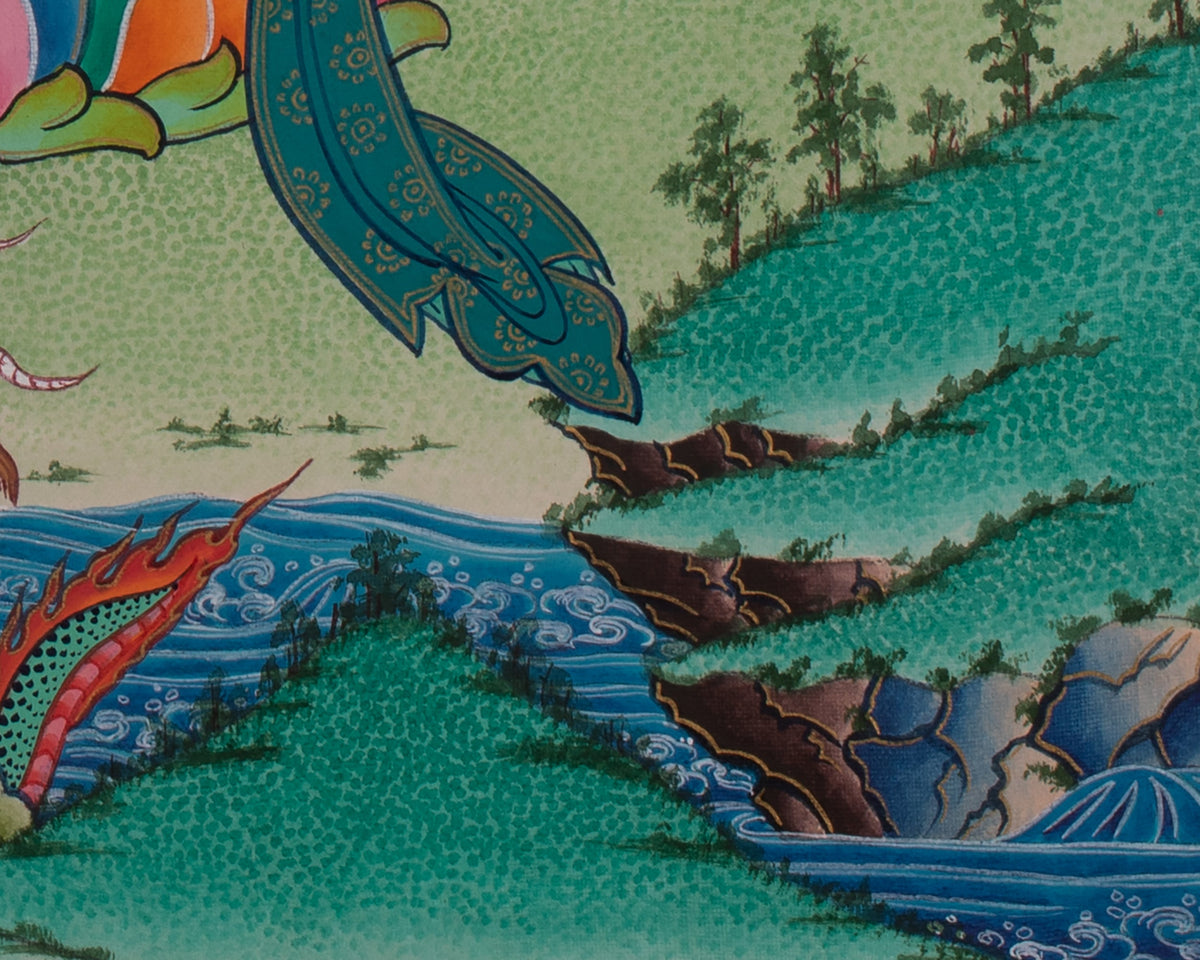 Cundi Artwork | Sacred Himalayan Buddhist Painting of Compassion and Wisdom