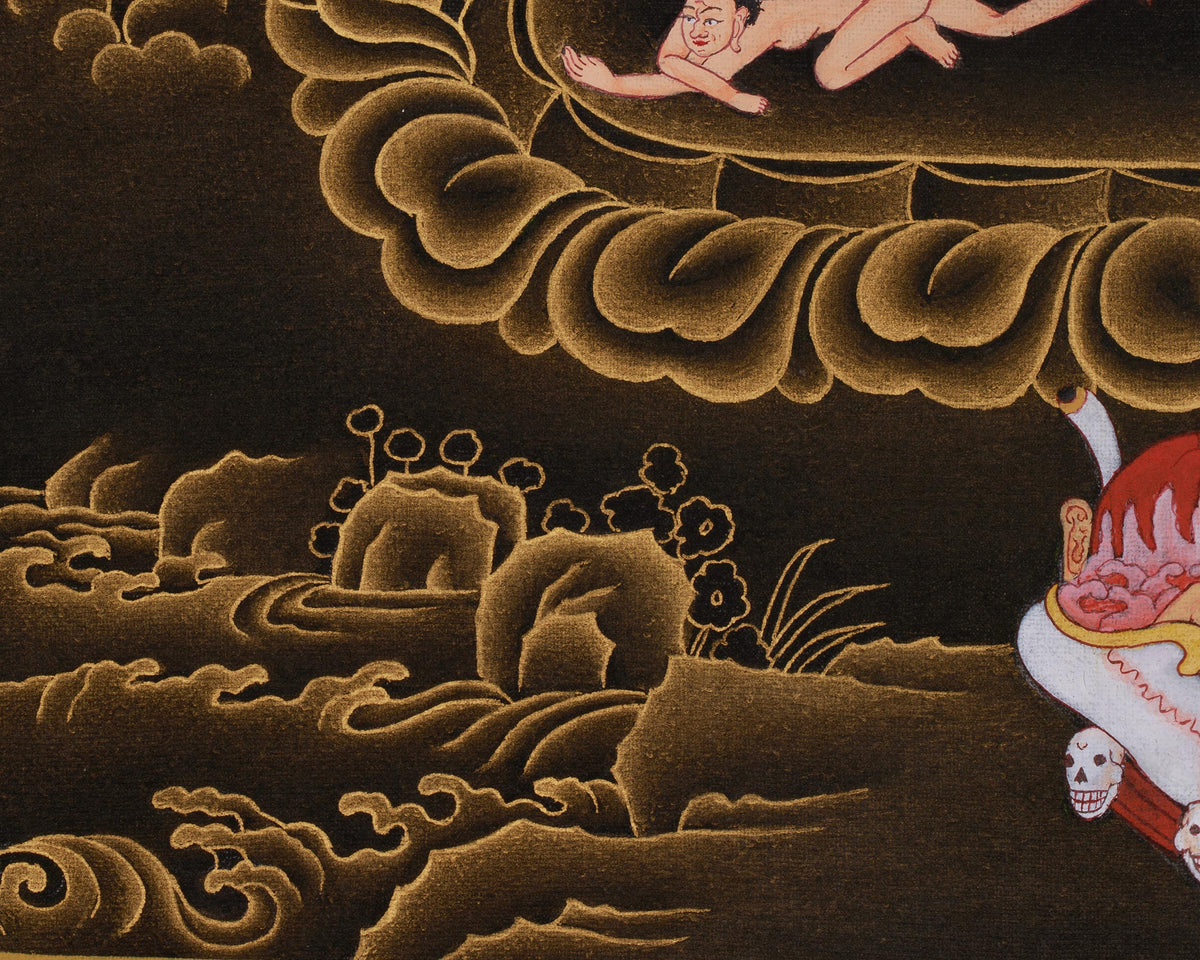 Wrathful Deity Vajrakilaya Thangka | Tibetan Tantric Deity | Fierce Compassion
