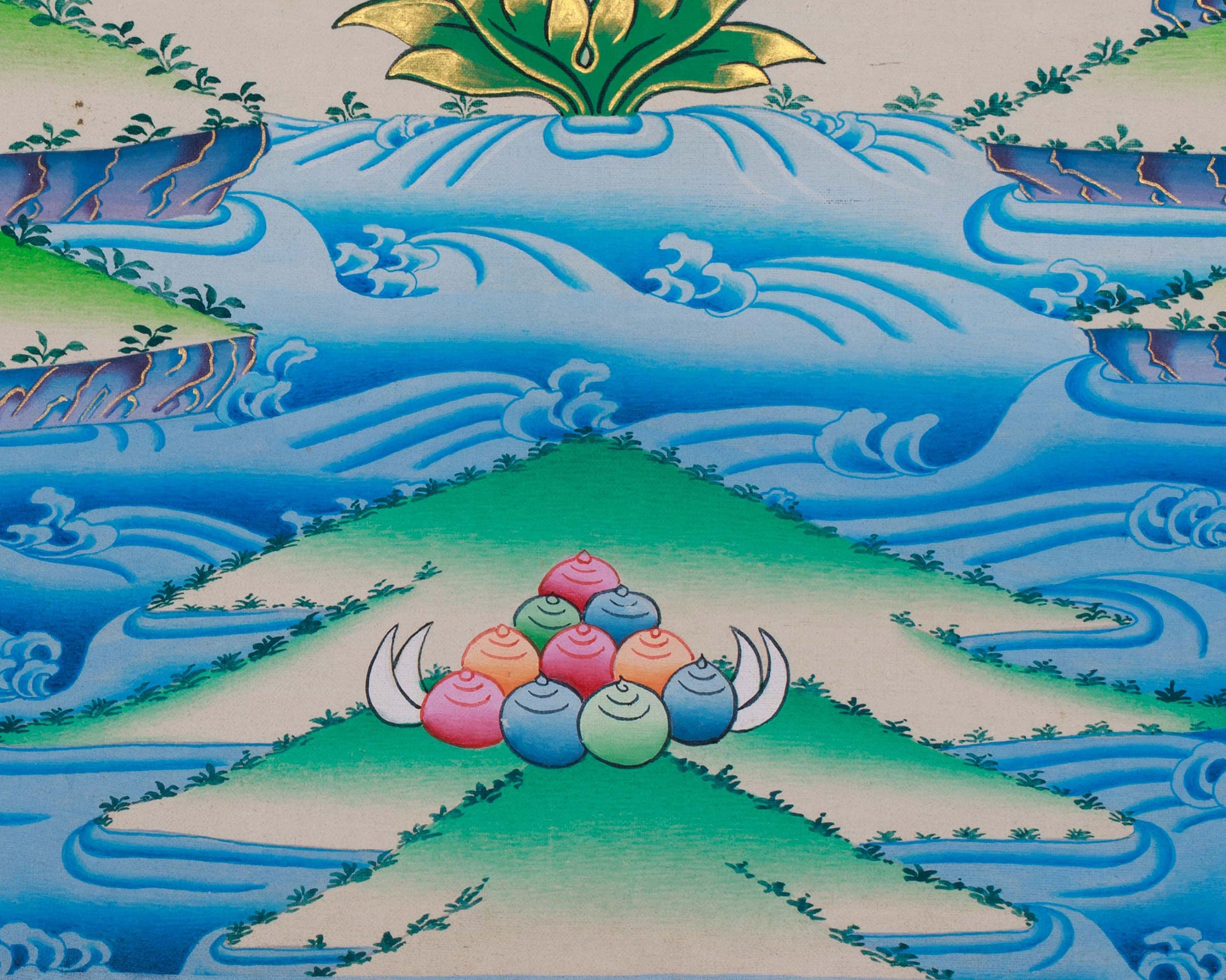 1000 Armed Chenrezig Buddhist Thangka | Hand Painted Compassion Deity Artwork