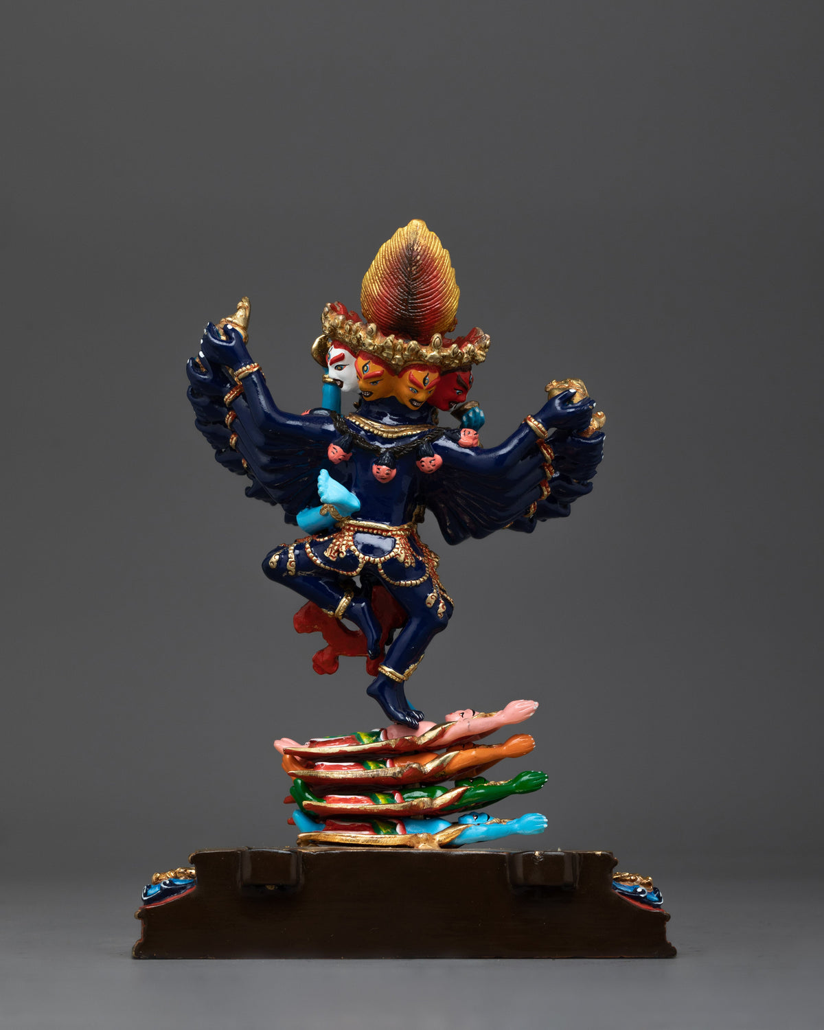 Yidam Hevajra Yab-Yum Statue | 24K Gold Gilded Copper Sculpture
