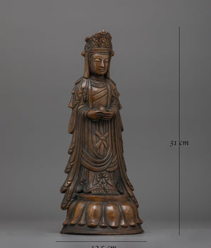 Standing kshitigarbha-sculpture