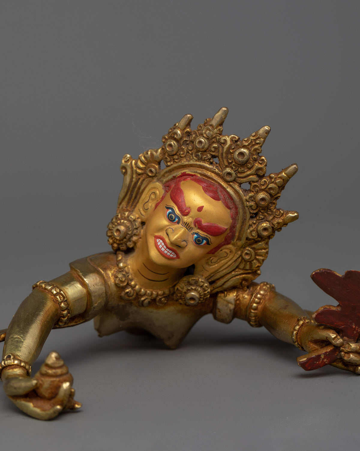 Red Dzambhala Statue | The Wealth Deity of Prosperity and Abundance