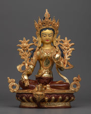Green Tara Mantra Statue | Symbol of Compassion and Protection