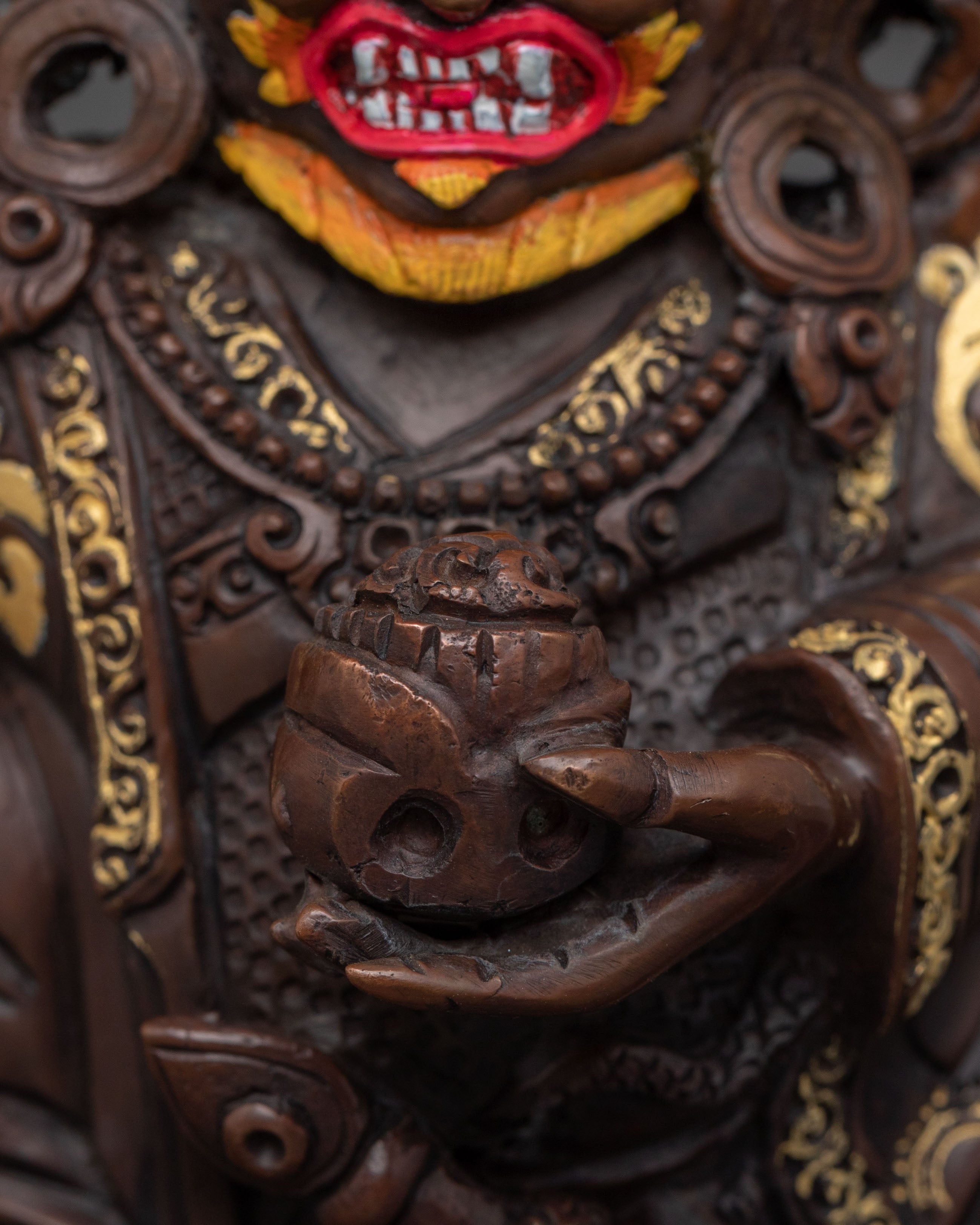 Formidable Buddhist Protector Mahakala Bernakchen Statue