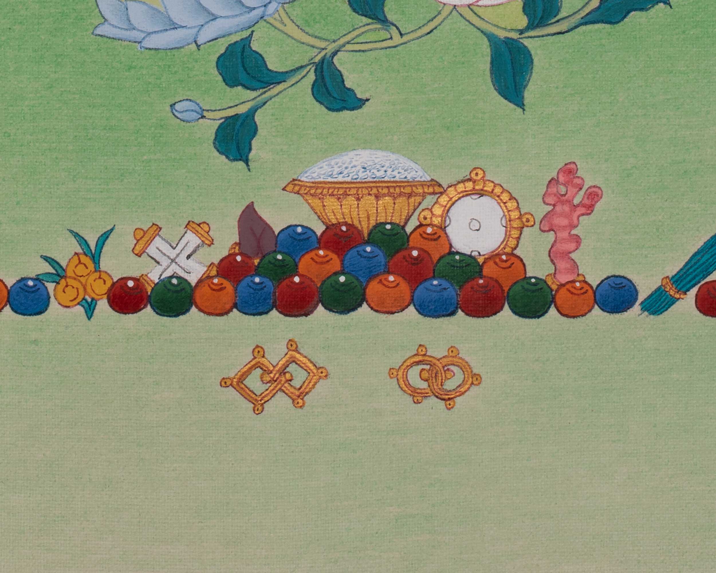 Goddess Shyama Tara Thangka | Green Tara Artwork of Compassion and Protection