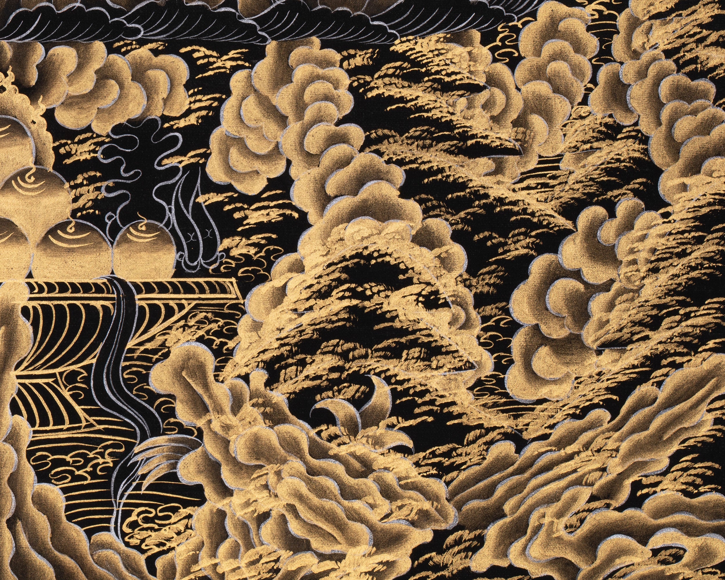 Gold Amitabha Buddha Thangka | Tibetan Art of Infinite Light & Compassion
