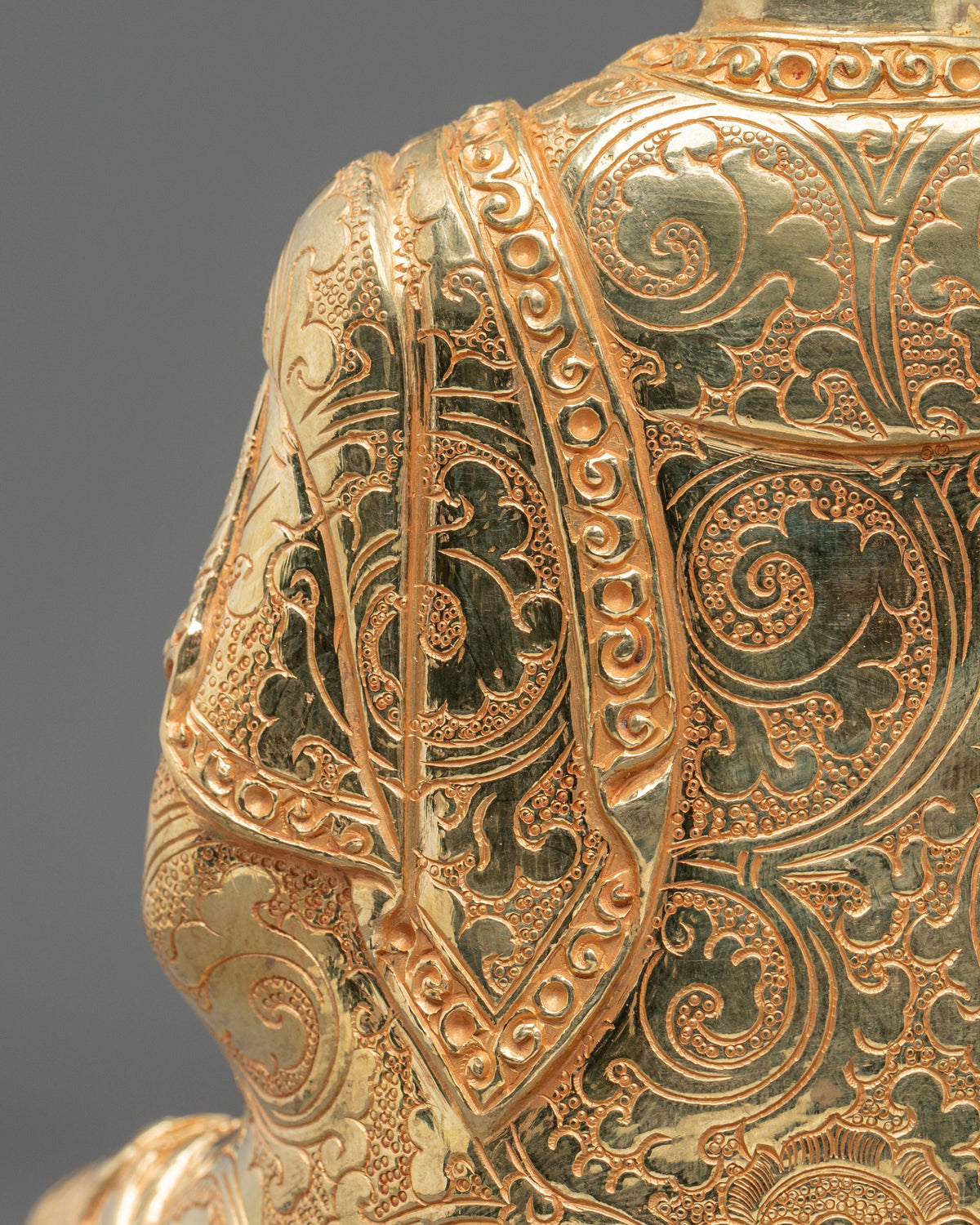 Amitabha Buddha Spiritual Sculpture | Gold Plated Buddhist Statue