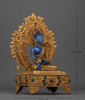 Shakyamuni Buddha Lapis Stone Body Statue | Resonance of Enlightenment