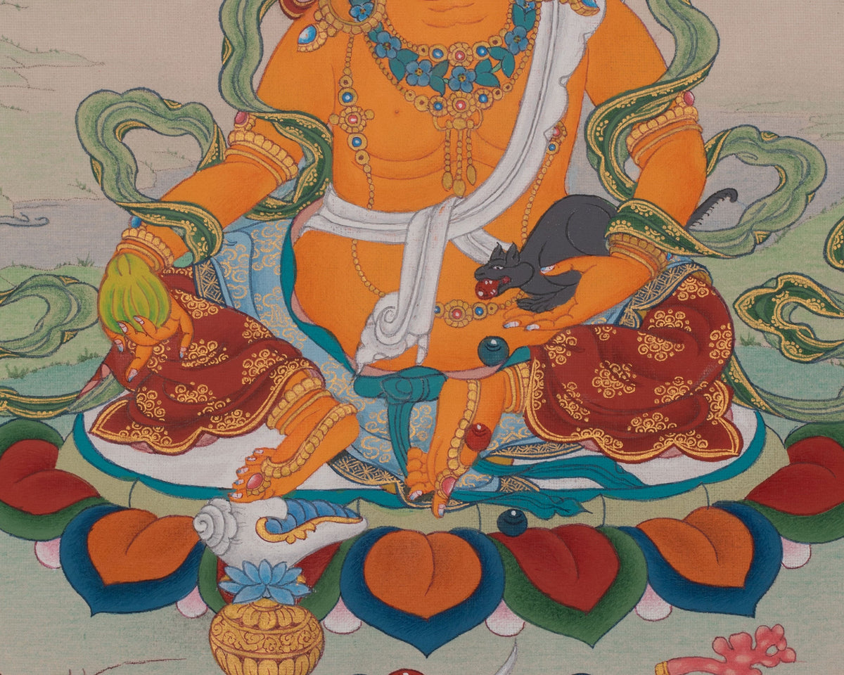 Dzambhala Artwork | Wealth Deity | Symbolizing Prosperity and Blessings