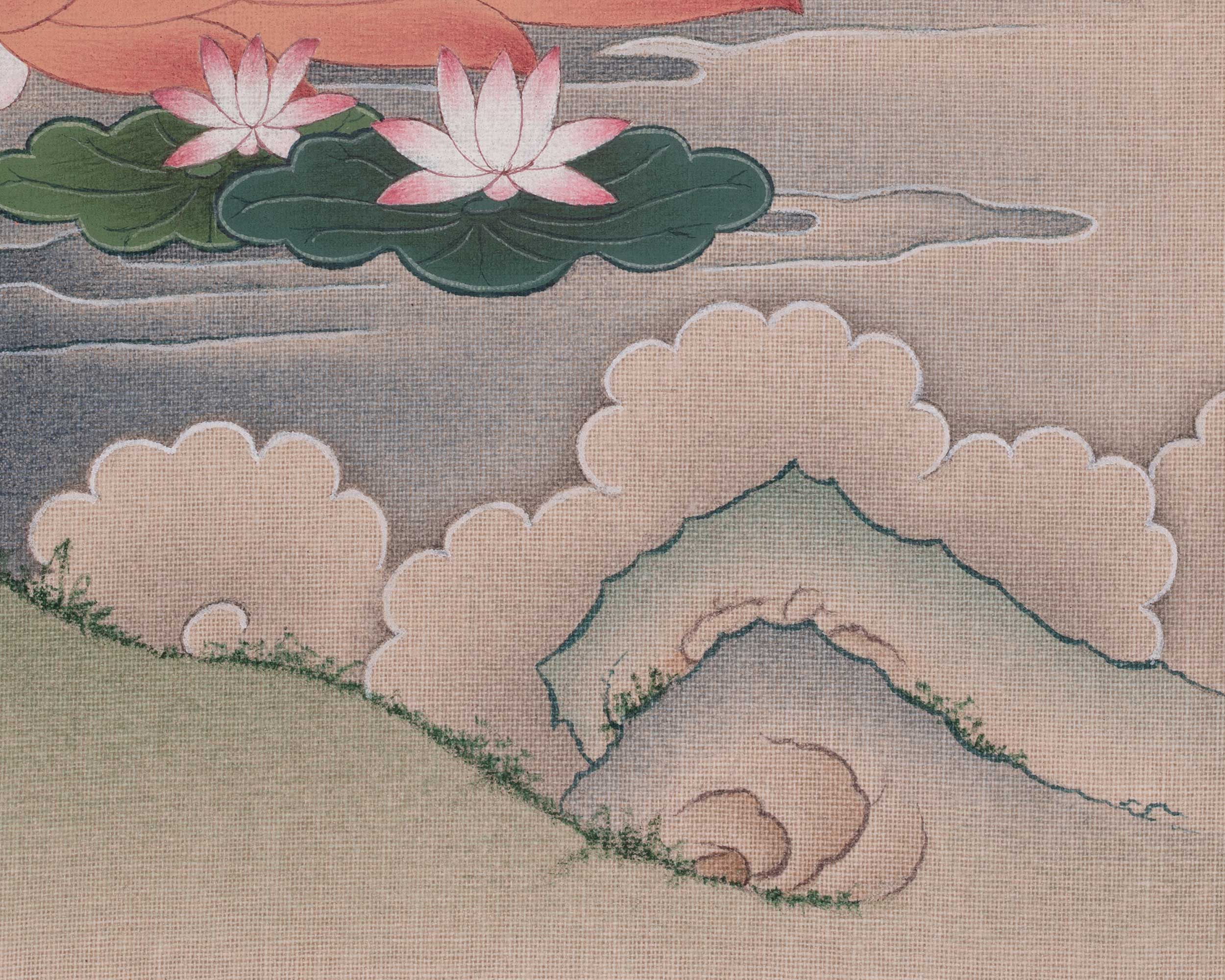 Manjushri Sacred Art | Bodhisattva Deity | Buddhist Thangka