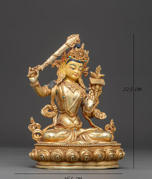 Handmade Statue of Manjushri Bodhisattva of Wisdom