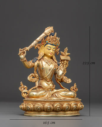 Handmade Statue of Manjushri Bodhisattva of Wisdom