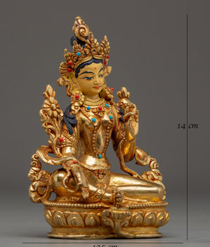 Divine Bodhisattva Green Tara Golden Art