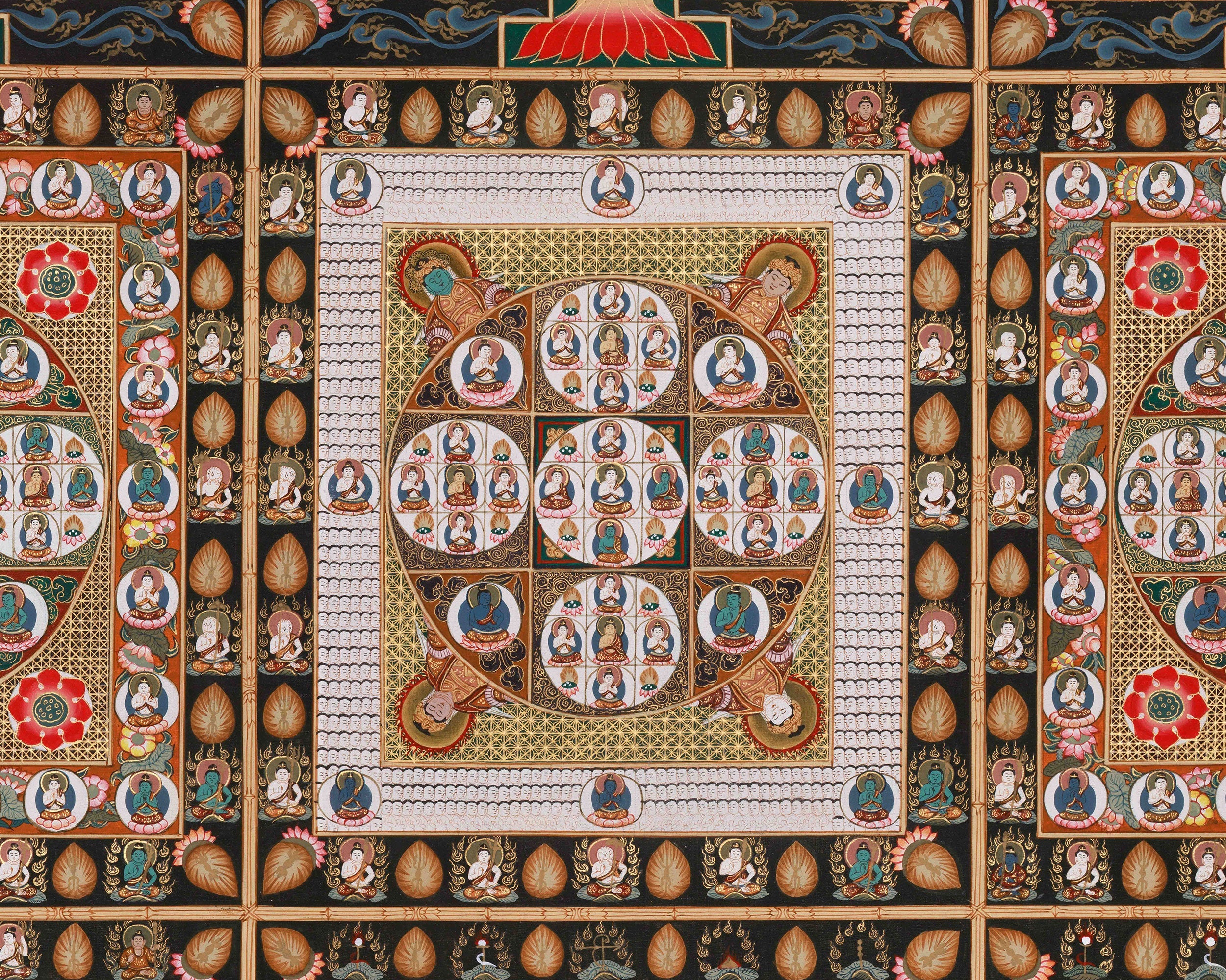 Ryokyi Mandala Artwork | Hand Painted Buddhist Two Realms Mandala