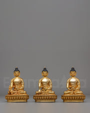 Sacred Three Buddha Statue Set 