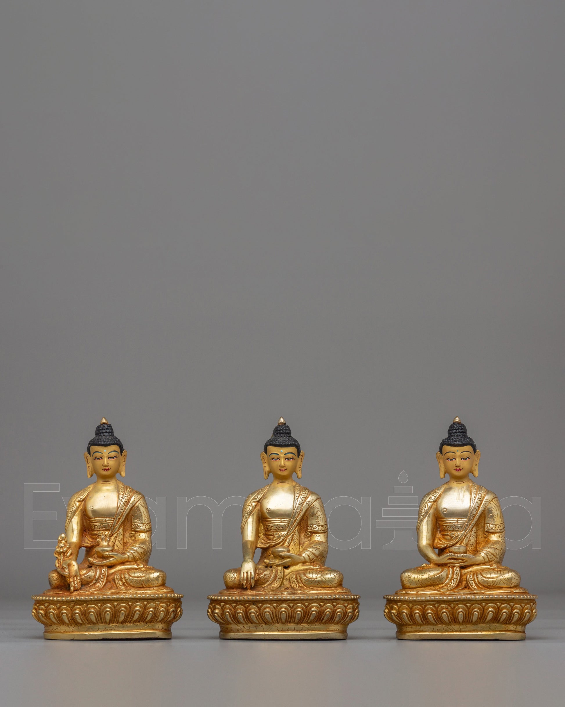 Sacred Three Buddha Statue Set 