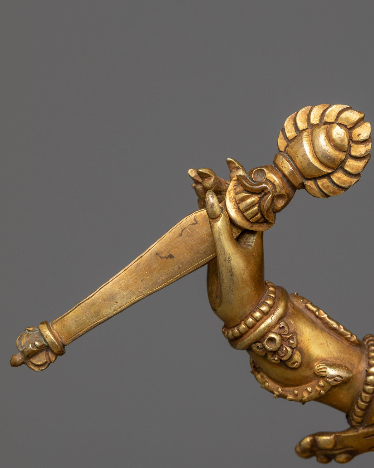 Hayagriva Copper Idol | 24K Gold Gilded Tibetan Deity